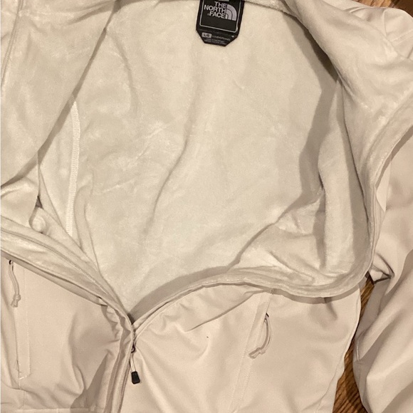 NORTH FACE WOMEN’S CREAM SOFT PLUSH FAUX FUR LINING WINTER JACKET COAT. SZ.L - Picture 13 of 13